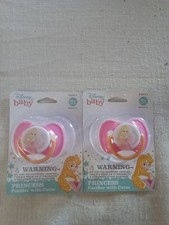 2 Disney Baby Princess Pacifier With Cover - NEW SEALED PACKAGE
