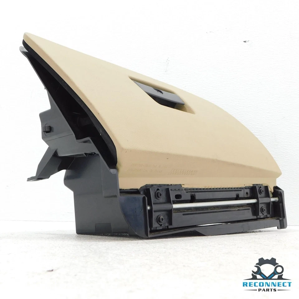 06-12 BMW 325i 328i 330i 335i M3 E90 Glove Box Compartment Assembly Beige OEM - Image 3 of 4