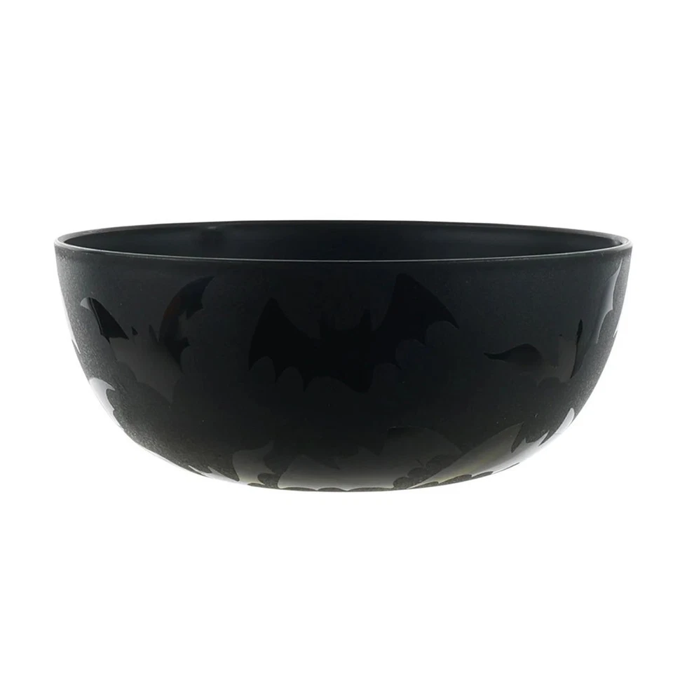 Dinnerware Set Etched Halloween Bat Pattern Bowls Plates Tumblers Set, 30-PCS - Image 3 of 4