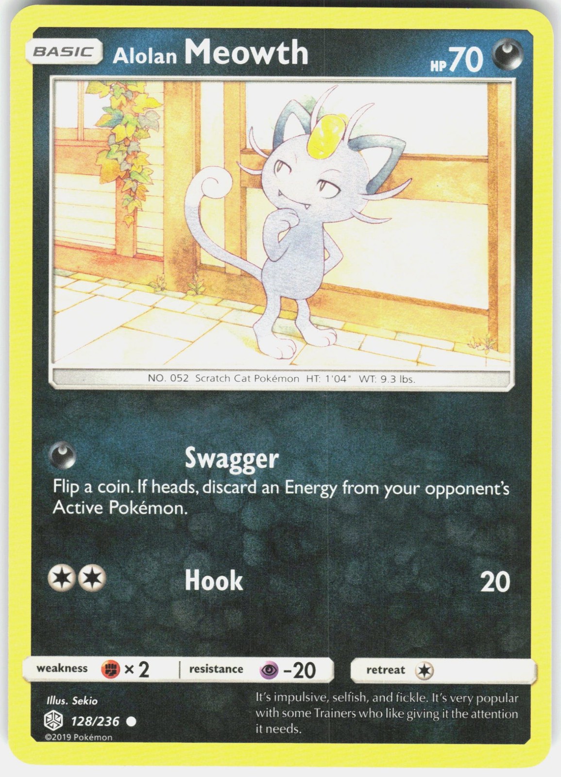 Alolan Meowth SM - Cosmic Eclipse 128/236 NM