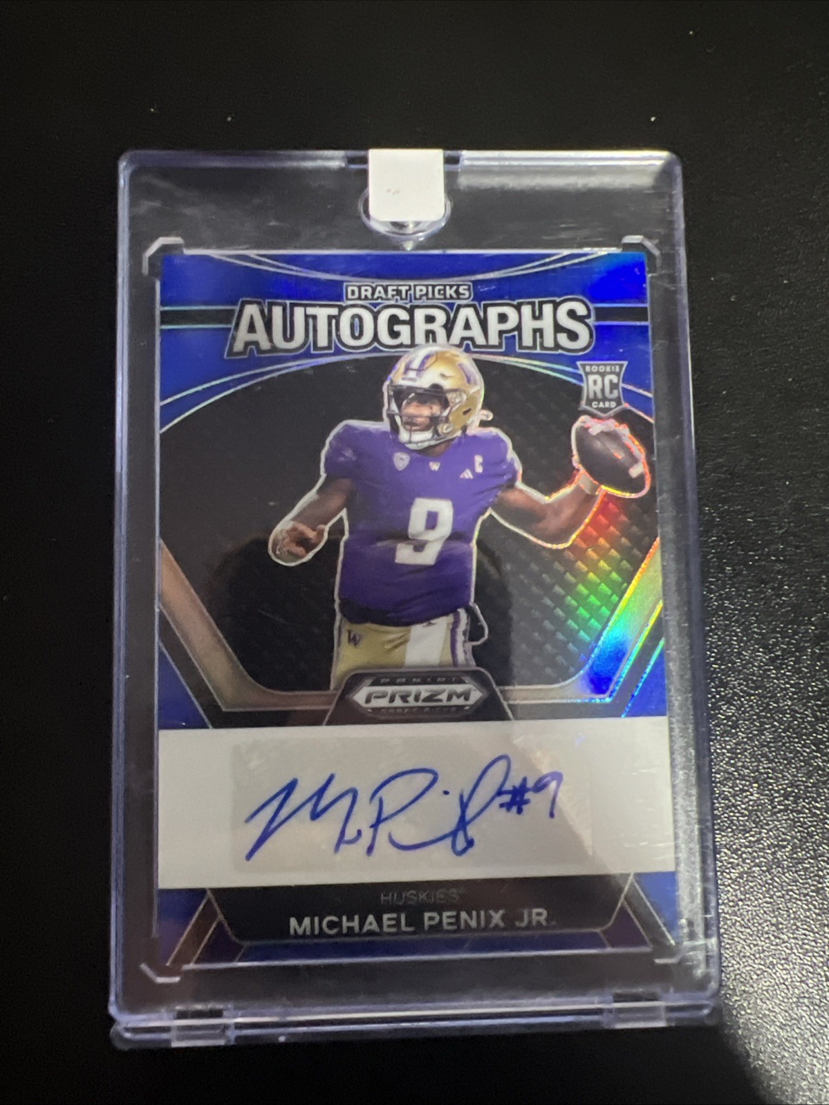 2024 Prizm Draft Picks Autographs - Blue Prizm Michael Penix Jr.  /149 #DPA-MPJ