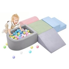 Climbing Toys for Toddlers , Foam Climbing Blocks with Ball Pit for Baby, 5-P...