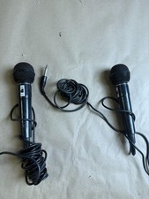 Wired Dynamic Microphones Lot Of 2 Handheld Black 1/4in TS On Off Pair 34068