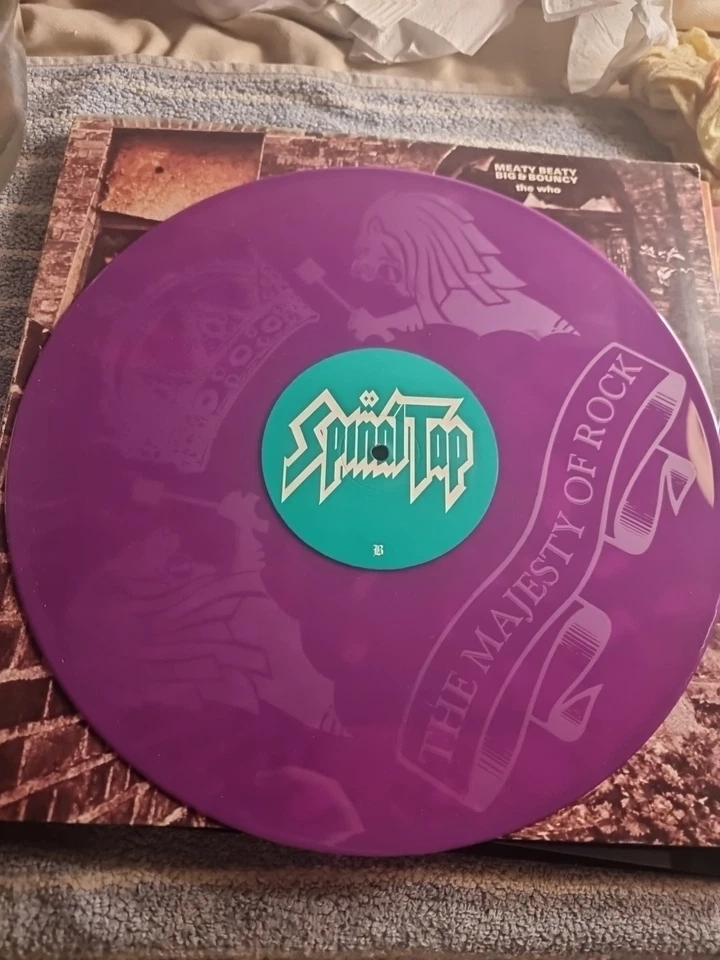 Spinal Tap The Majesty of Rock Purple Etched 12" Single 1992 MCA MCSTP1629 NM  - Image 3 of 4