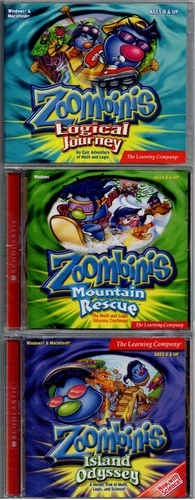3 Zoombinis Logical Journey Mountain Rescue Island Odyssey Pc All Sealed New XP