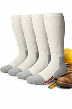 14" Premium Cotton Men  s Riggs Workwear Over The Calf Work Boot Socks 4Pair Pack