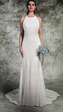 Justin Alexander Wedding Gown Size 8 Ivory