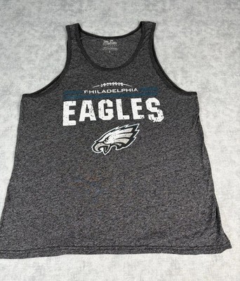 Philadelphia Eagles Tank Top Large Majestic Threads USA Tri Blend