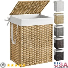 Laundry Hamper W/ Lid Removable Liner Waterproof Foldable Storage Basket New