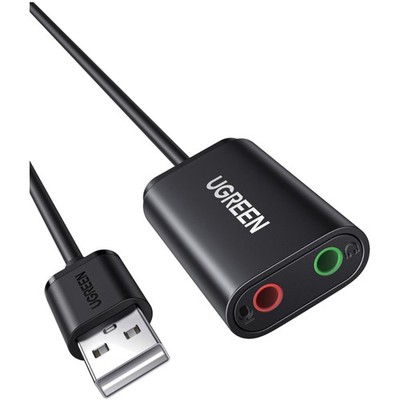 USB Soundkarte Adapter Klinke Stereo Lautsprecher PS5 PC Windows Mac Linux