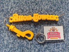 ALTON TOWERS 80s 90s KEYRING x2 HENRY 3D LOGO BAG TAG WHERE WONDERS NEVER CEASE
