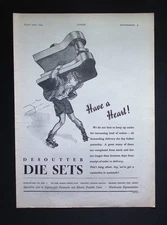 Original 1944 Advert Desoutter Die Sets Engineering Tools