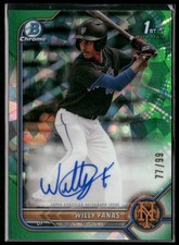 WILLY FANAS 2022 Bowman Chrome  Prospect Green Atomic Refractor Auto /99 #CPA-WF