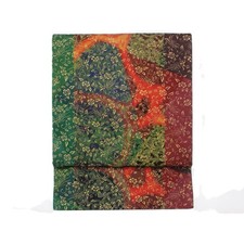 Authentic Fukuro obi formal sash by Jinzen Maeda, all-over pattern. 246-0...