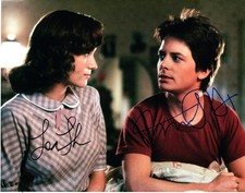 Michael J Fox Lea Thompson signed 11x14 Photo autographed Picture with COA