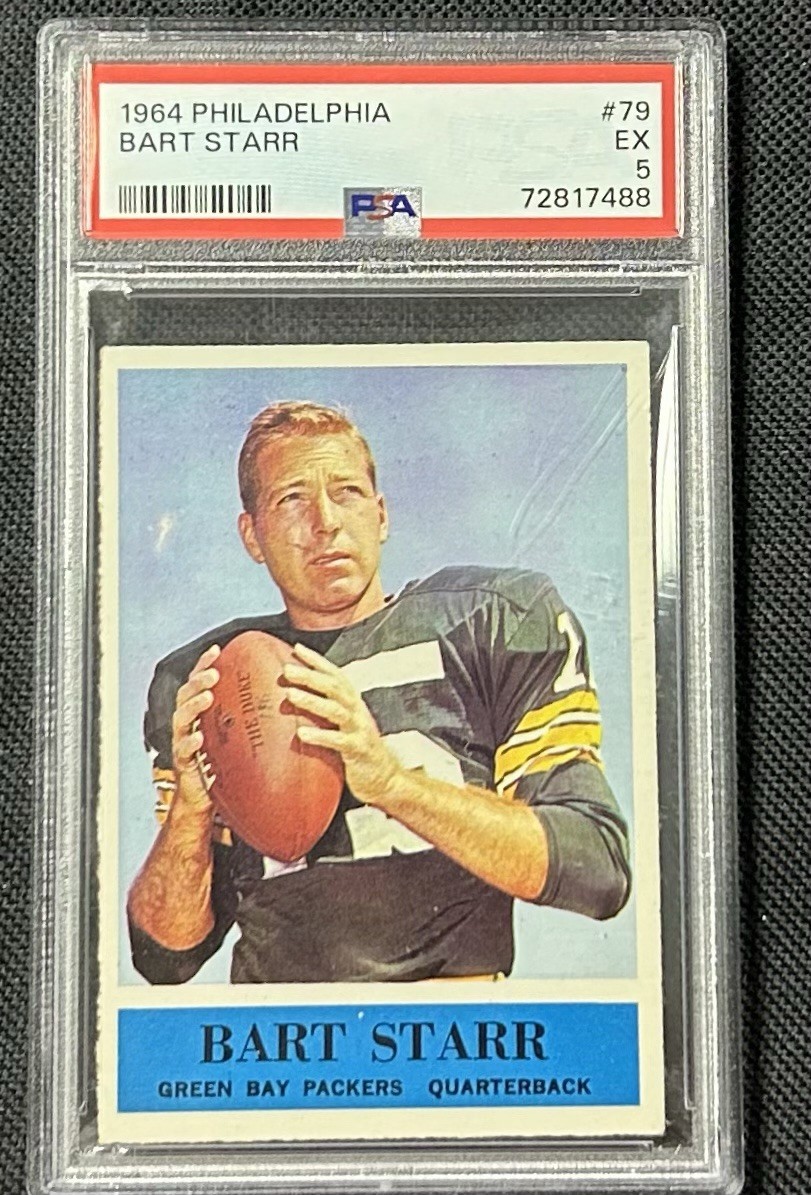 1964 Philadelphia Football Bart Starr PSA 5 - #79 - PACKERS - HOF