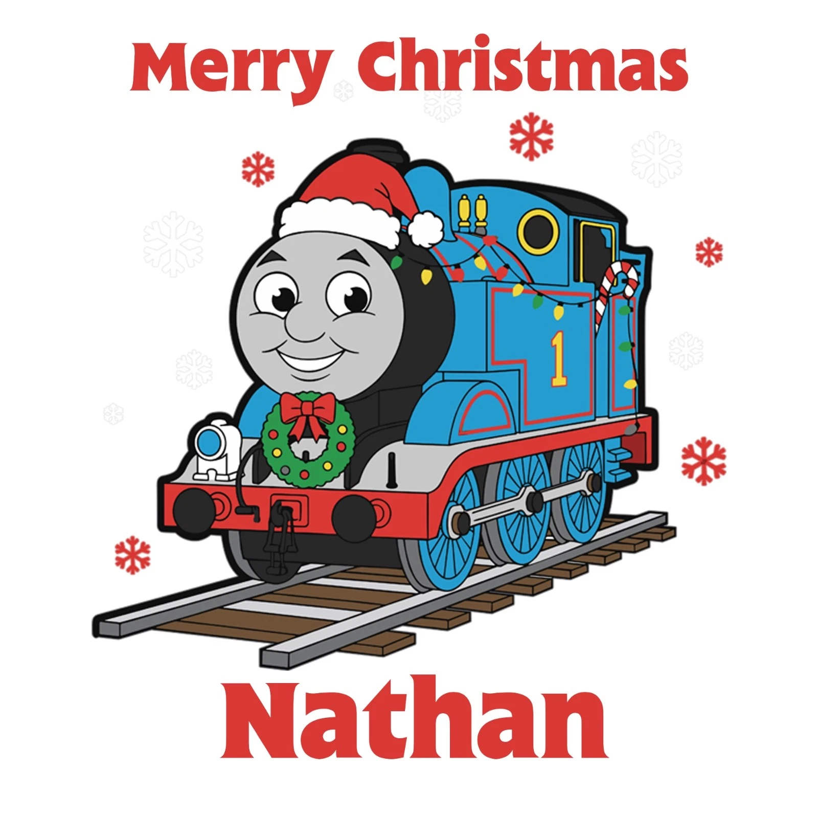 Personalised Thomas the Tank Engine Christmas Wrapping Paper