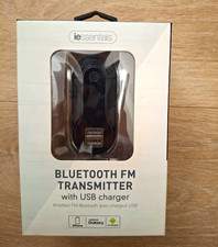 iEssentials Bluetooth FM Transmitter w/ USB Charger, Model IEN-FM, Black