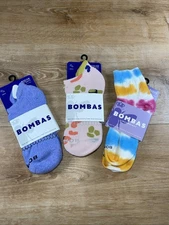 New 3 Pairs Bombas Ankle Assorted Prints Size Medium