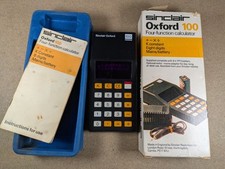 Vintage Sinclair Oxford 100 LED Calculator Boxed Instructions