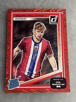2025-26 Donruss Road to World Cup Red Swirl #223 Sindre Walle Egeli RC #10/79