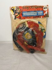 Vintage Ohio Art Co 1950s Roy Rogers and Trigger Lucky Horseshoe Set Western New