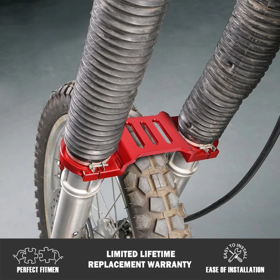 For Honda XR650L 1993-2023 Red CNC Aluminum Front Fork Brace Fork Stabilizer US Foto 2 de 4