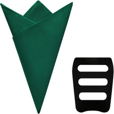 Mens Handkerchiefs, Solid Colors Hankies with Pocket Squares Holder for Suit, Da
