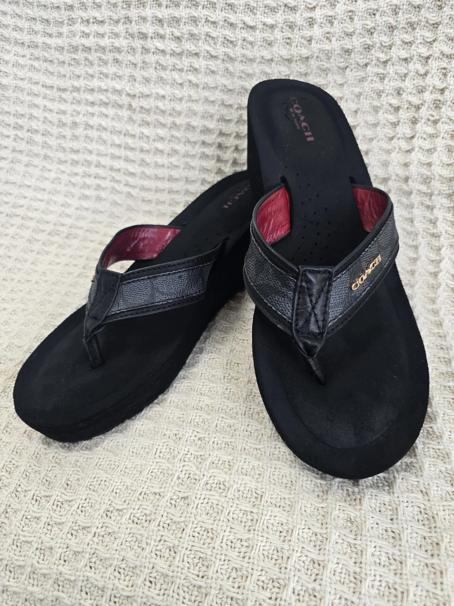 Coach Flip Flop Mid (2-2.9 in) Heel Height Sandals for Women for