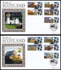 Pair of 2009 GB Castles of Scotland Smilers BLCS SP26 FDC Edinburgh SHS