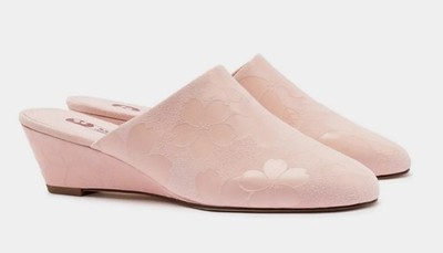 Larroude Larroude Venice Wedge In Tulip Sakura Printed Suede Size 8