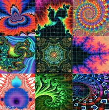 FRACTAL #3X9 -  BLOTTER ART perforated psychedelic