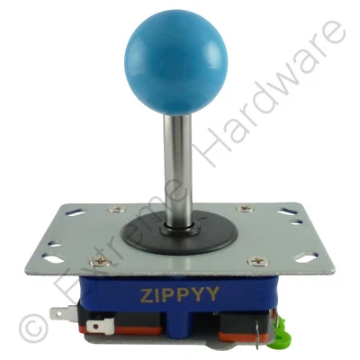 Zippyy Long Shaft Ball Top Arcade Joystick 2/4/8 Way (Blue) Zippy - MAME, JAMMA
