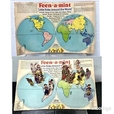 1930s Feen A Mint Gum Laxative Promotional Childs Game Advertising Rare Sign 