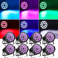 8PCS 270W RGBW 18 LED PAR Lights Stage Lighting DMX for Party Show Concert Disco