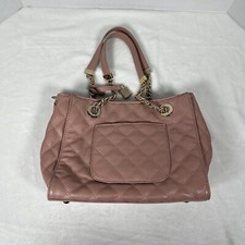 Quilted Pink Shoulder Bag with Gold Hardware