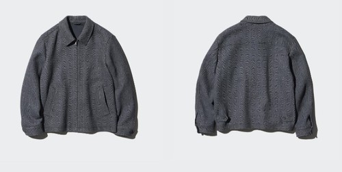 NWT Uniqlo Single Collar Blouson Short Jacket - Size S (US XS) - Gray 470059 - Picture 3 of 4