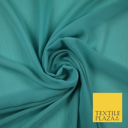 11 MIX COLOURS Premium Plain Dyed Chiffon Fine Soft Georgette Sheer Dress Fabric - Picture 2 of 12