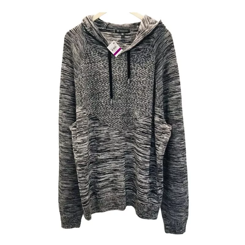 INC International Concepts Mens Hoodie Size XXL Black Space Dye Drawstring