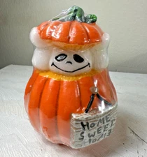 Paper Magic Group Ghost Pumpkin 5" Candle Home Sweet Home