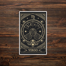 Mystical Virgo Zodiac Astrology Sticker - Celestial Horoscope Decal 2115