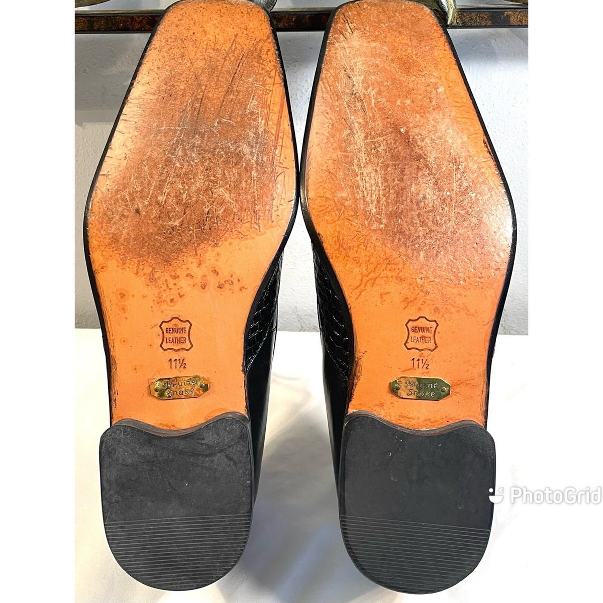 Fratelli Footwear Black Snakeskin Oxford Men’s Shoes Size 11.5 D Square Toe Fratelli Footwear Black Snakeskin Oxford main image 2