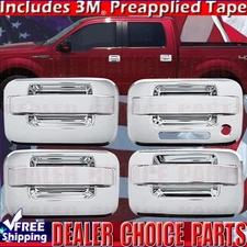 2004-2014 Ford F-150 Crew Chrome 4 Door Handle COVERS Trims w/Keypad no PSK