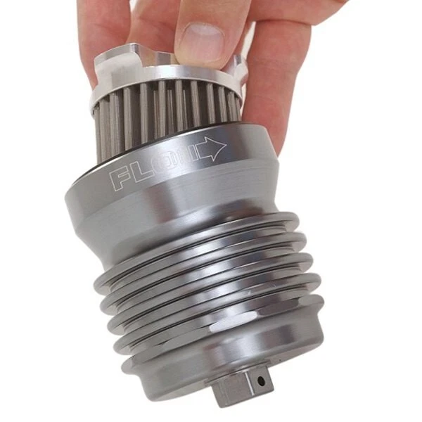 PC Racing® PCS5 - Filtro de aceite reutilizable de acero inoxidable para Ducati (montaje a continuación) Foto 2 de 2