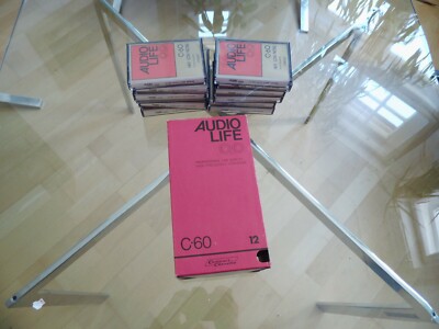 12 x Audio Life Stereo-Cassette C 60 Low Noise Audio Casette Neu & OVP