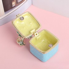 1pcs Enamel Jewelry Box 3D Flower Mini Storage BOX Ornaments Jewellery Organiser