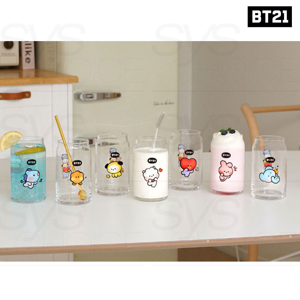 BTS BT21 グラス 7個セット BTS BT21 Official Authentic Goods Glass Cup 490ml minini Ver +