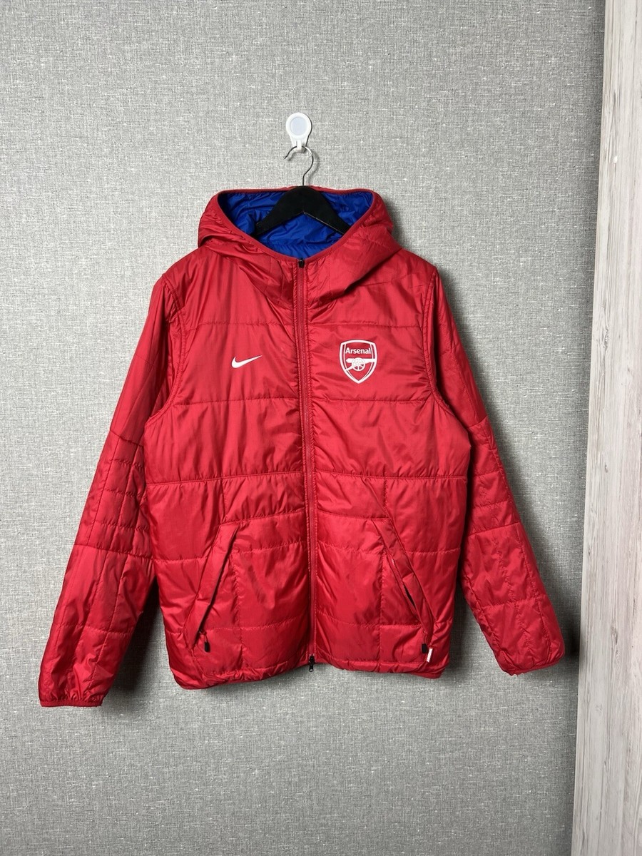ジャケット・アウター NIKE ARSENAL REVERSIBLE PADDED JACKET S Nike Arsenal FC Flip-it Reversible Padded Football Training