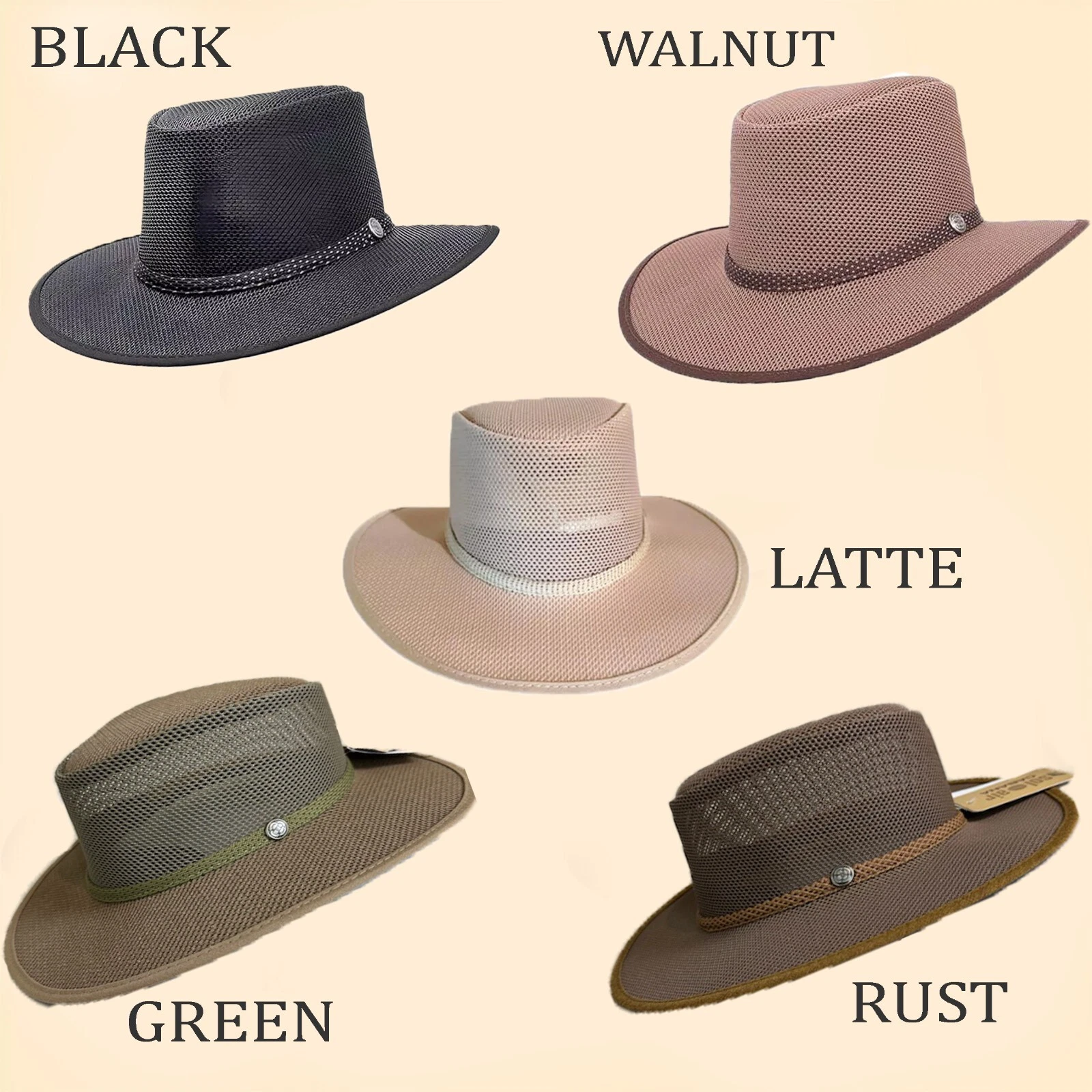 Men's Women's Summer Wide Brim Outdoor Cap- Cabana Hat - Beach & Golf Hats
Opens in a new window or