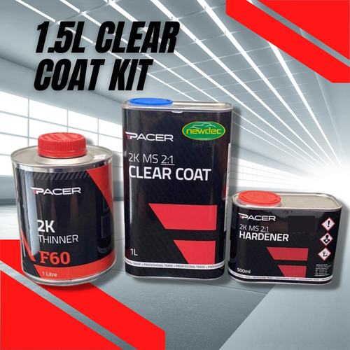 PACER PAINTS AUTOMOTIVE 2K CLEAR KIT 1.5LT. GLOSS TOP COAT CAR SPRAY